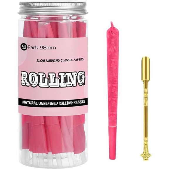 Pre-Rolled Cones 98mm with Tips & Packing Kit