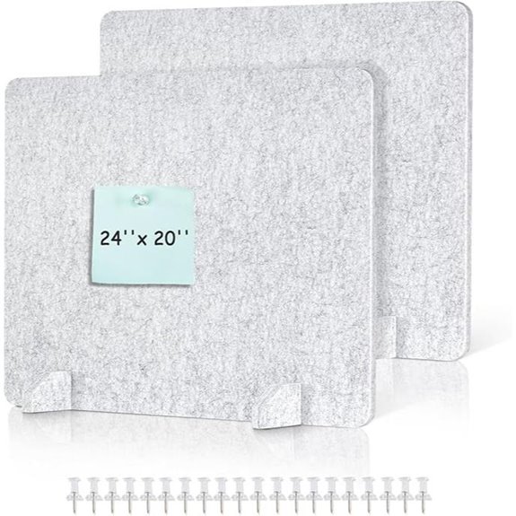 Dollar Boss Acoustic Desk Dividers 2-Pack 24x20