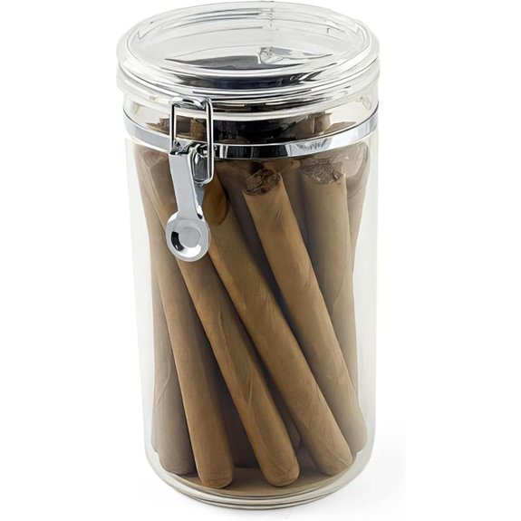 Acrylic Cigar Jar Humidor with 25 Capacity