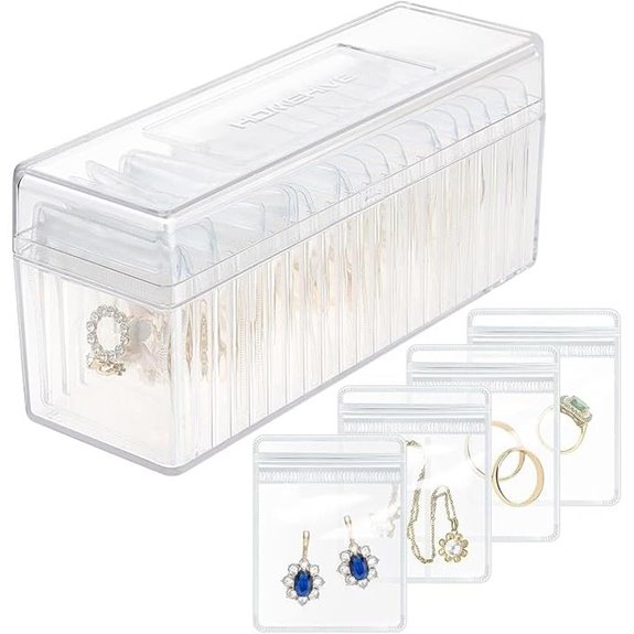 Acrylic Jewelry Organizer with Travel Storage Bags