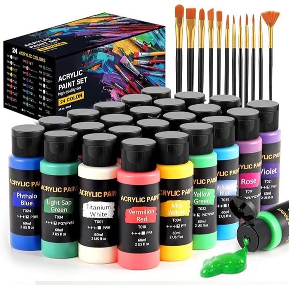 TMOL Acrylic Paint Set with Brushes for Artists