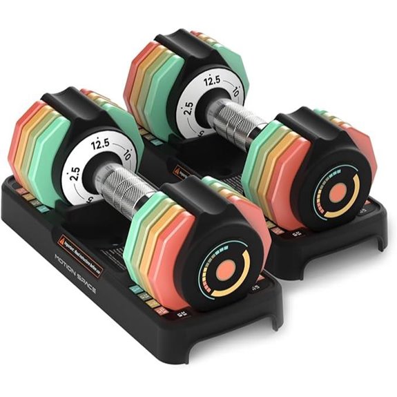 Adjustable Dumbbells Set 12.5LB with Non-slip Handles