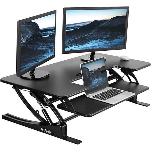 VIVO 42-Inch Adjustable Sit-Stand Desk Converter