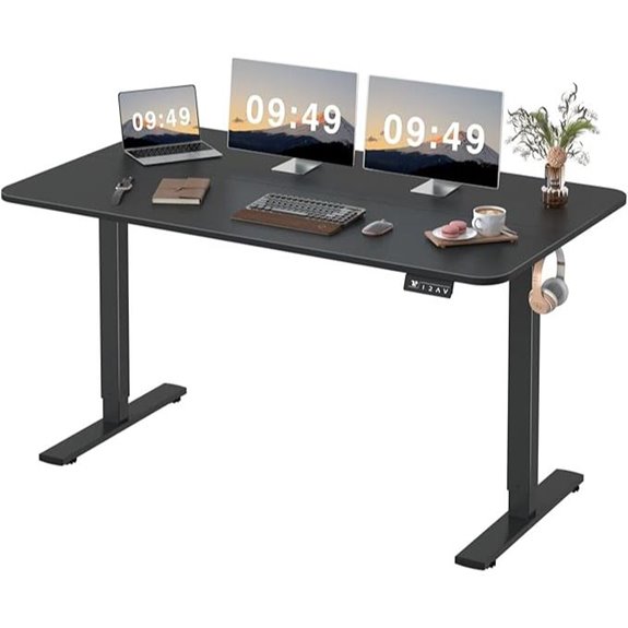 Furmax Adjustable Sit-Stand Desk with Memory Black