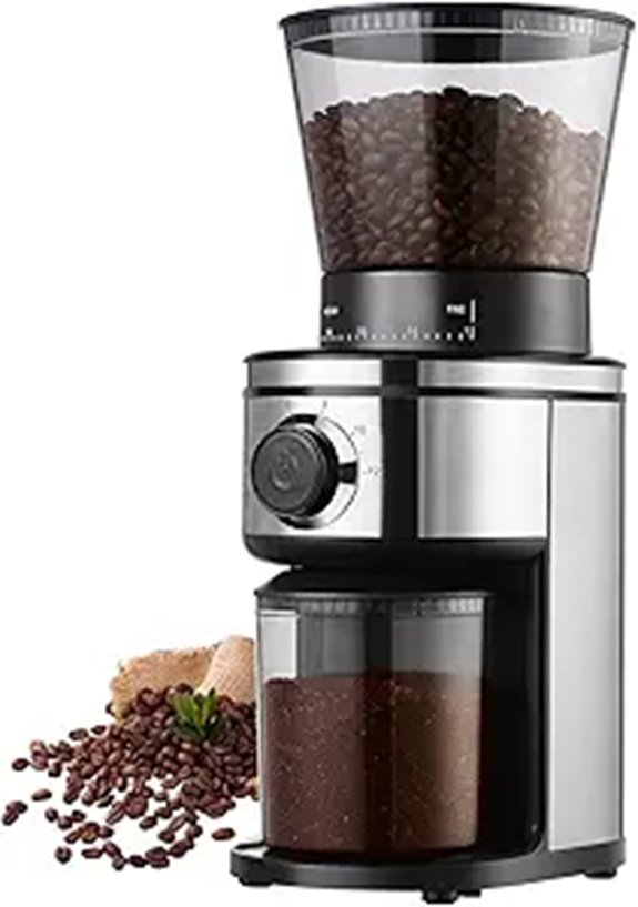 Burr Electric Coffee Grinder with 30 Settings