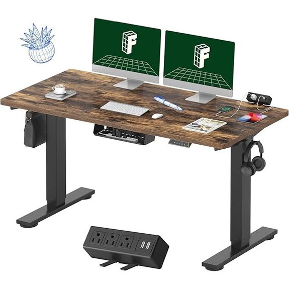 FLEXISPOT EN2 Electric Standing Desk with Clamp Power