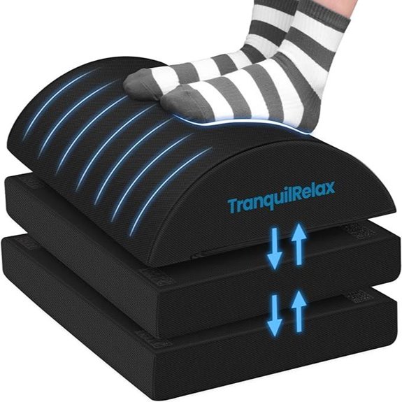 Adjustable Under Desk Foot Rest with Washable Cover