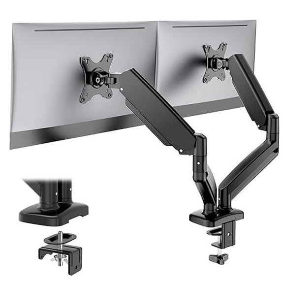 DUMOS Dual Monitor Stand with Gas Spring Mount