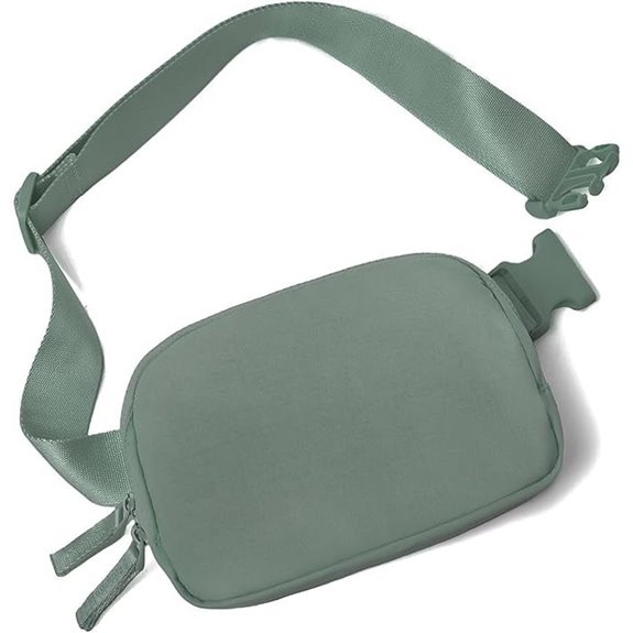 Green Belt Bag for Women with Adjustable Strap
