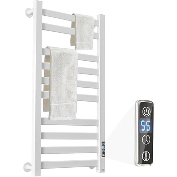 Heated Towel Rack with Timer & Multi-Level Adjustments