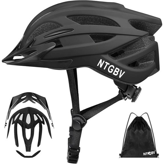 Adult Bike Helmet with Removable Liners & Visors