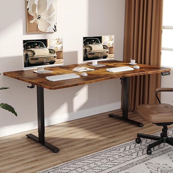 Veken Adjustable Electric Standing Desk for Home Office