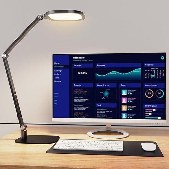 LED Desk Lamp with Dimmable Timer Memory Functions