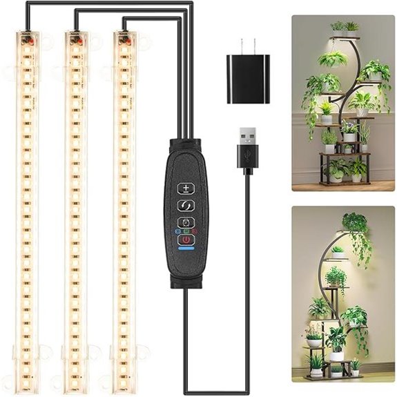 LED Grow Light Strips with Timer and Dimming