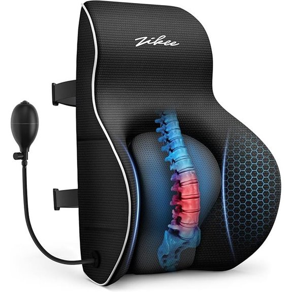 ZIKEE Adjustable Lumbar Support Pillow for Back Relief