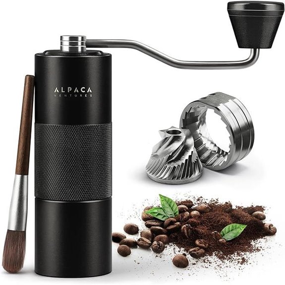 Alpaca Ventures Manual Coffee Grinder with Adjustable Settings