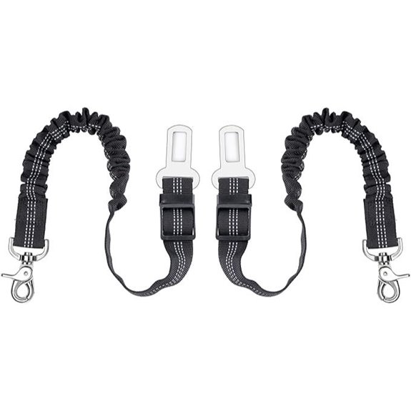 Dog Seat Belt 2Pcs Adjustable Nylon Car Harness