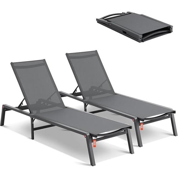 VEVOR 2-Piece Adjustable Outdoor Lounge Chairs