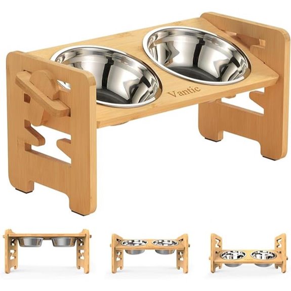 Vantic Elevated Dog Bowls with Adjustable Stand