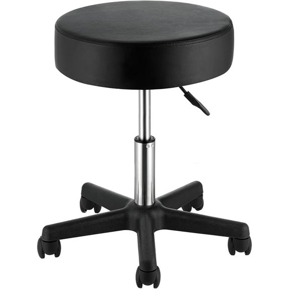 VEVOR Adjustable Rolling Stool with Thick Cushion