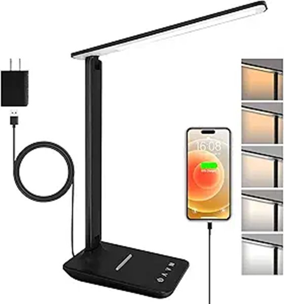 Shinelife LED Desk Lamp with USB Dimmable & Touch