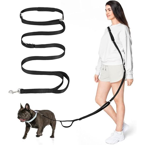 Hands-Free Dog Leash with Adjustable Waist and Handle