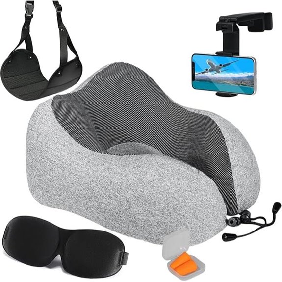 Homeify Airplane Travel Kit with Neck Pillow & Accessories
