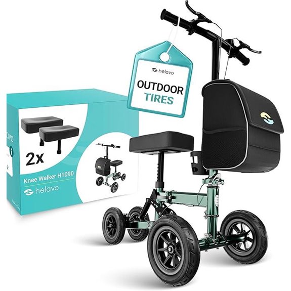 Helavo Adjustable All-Terrain Knee Scooter with Suspension