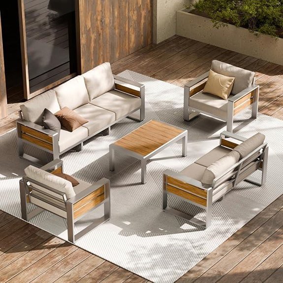 ZANDOR 5-Piece Aluminum Patio Furniture Set