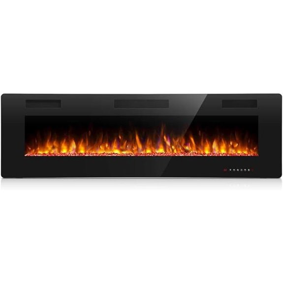 Antarctic Star Recessed Wall Electric Fireplace with Remote