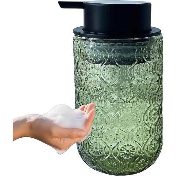 Vintage Glass Hand Soap Dispenser with Pump