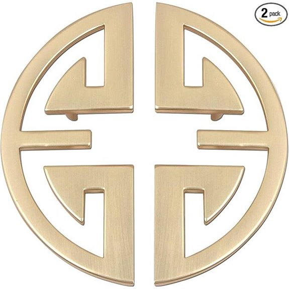 Bitray Antique Semi-Circular Cabinet Pulls 2pcs