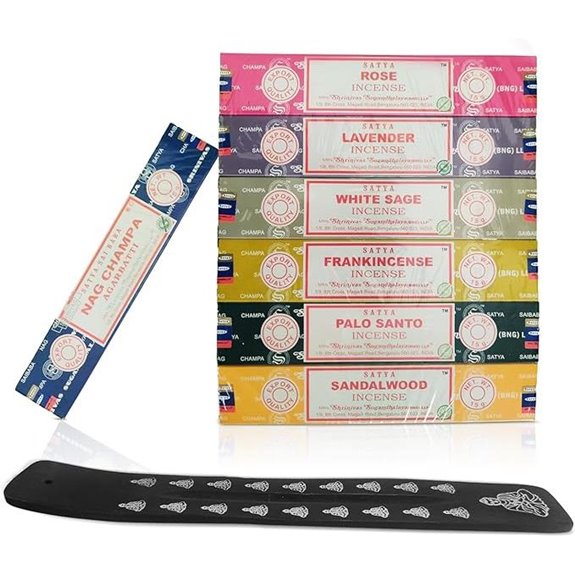 Incense Sticks Variety Pack with Wooden Holder