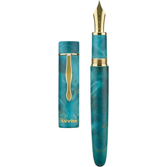 Asvine Stabilized Wood Fountain Pen with Nib and Box