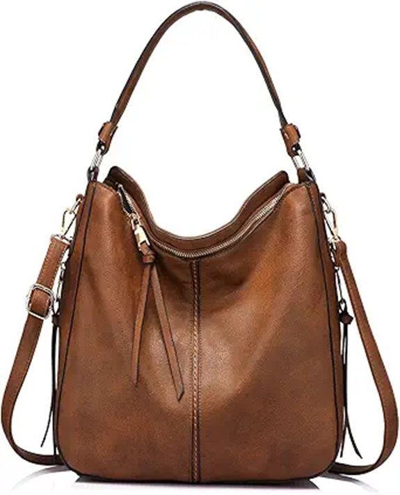 Realer Women's Faux Leather Hobo Shoulder Bag