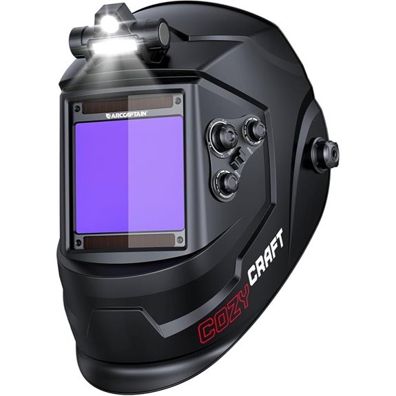 ARCCAPTAIN Auto Darkening Welding Helmet Wide Shade