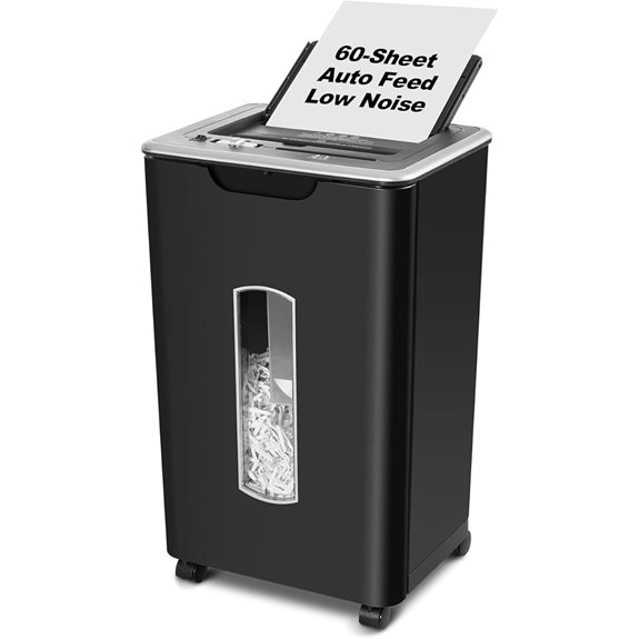 Home Office Paper Shredder 60 Sheets Auto Feed