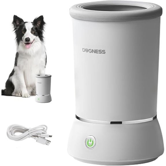 DOGNESS W01 Automatic Dog Paw Cleaner for Small to Medium Dogs (White)