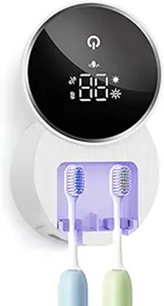 WONICO Toothbrush Sanitizer Holder with Auto Cover