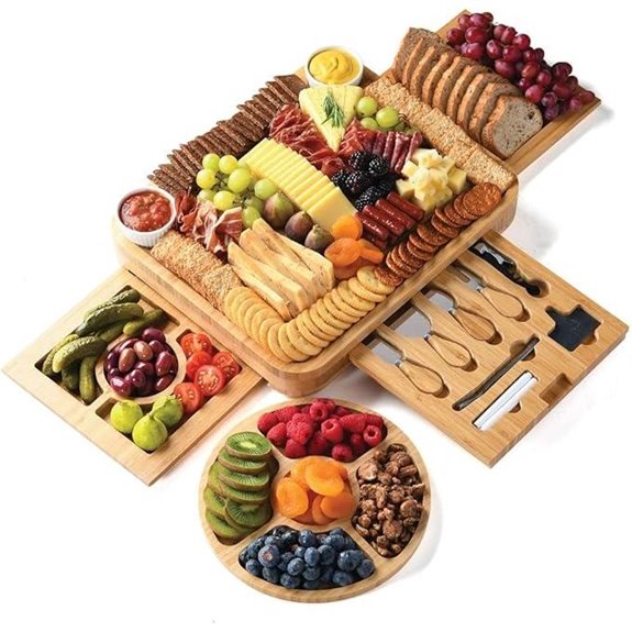 Bamboo Charcuterie Board Gift Set with Accessories