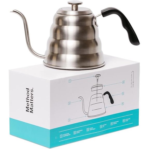 Barista Warrior 1.2L Gooseneck Kettle with Thermometer