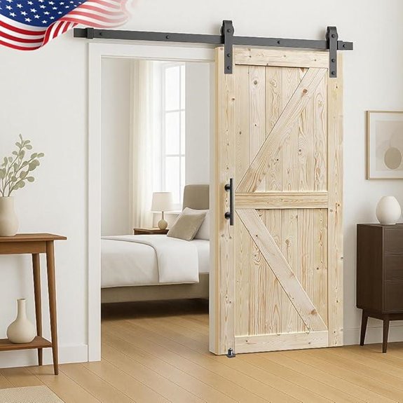 S&Z TOPHAND 36x84 Barn Door with Hardware Kit
