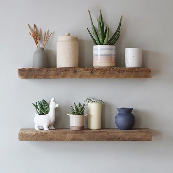 Urban Legacy Barnwood Floating Shelves (Set of 2)
