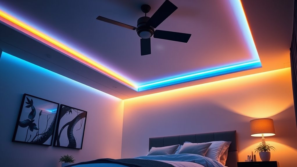 bedroom led lighting options