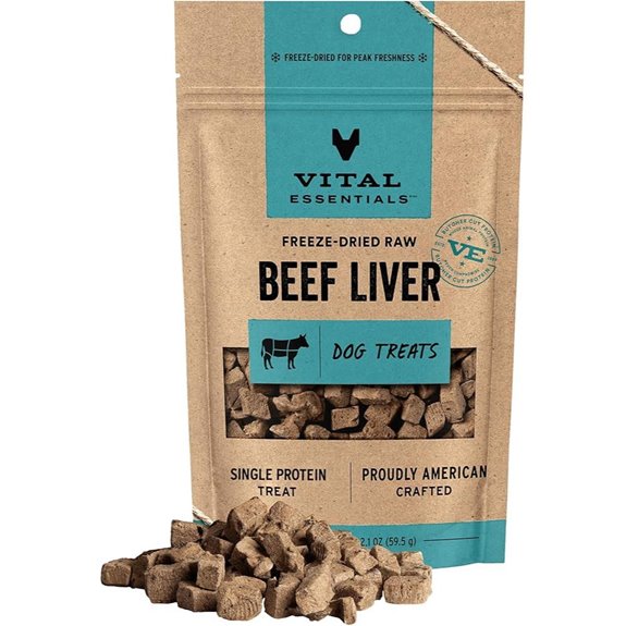 Vital Essentials Beef Liver Dog Treats 2.1 oz