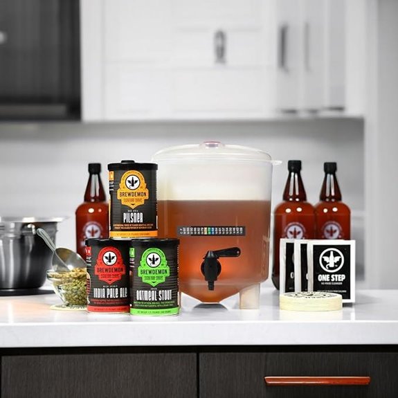 BrewDemon Beer Kit with Bottles and Bonus Recipes