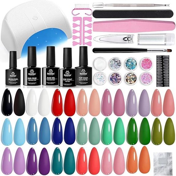 Beetles Gel Nail Polish Kit with UV Light Set