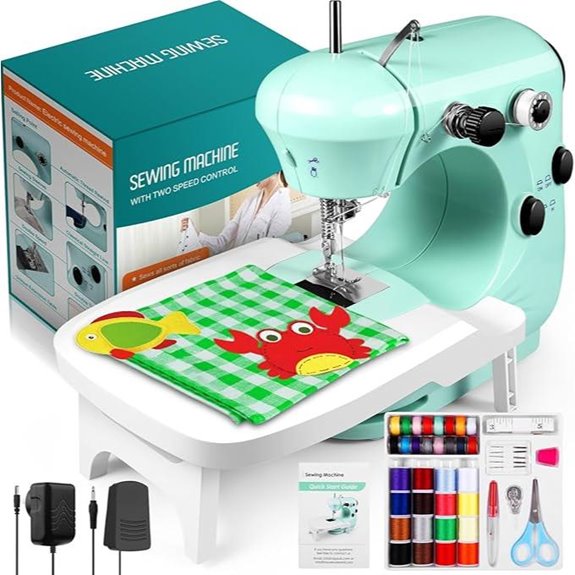 Mini Sewing Machine for Beginners with Extension Table