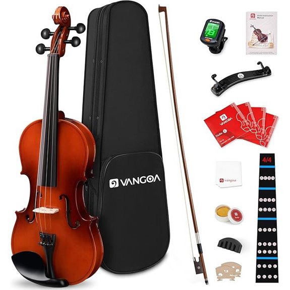 Vangoa Full-Size Beginner Violin Kit with Accessories