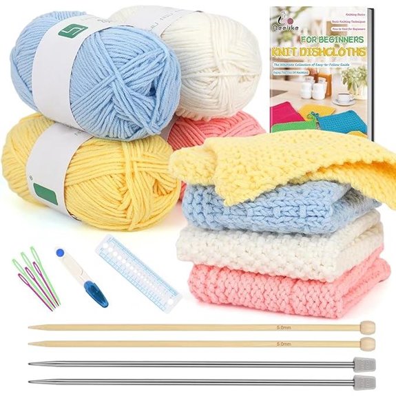Aeelike Beginner Knitting Kit with Needles and Yarn